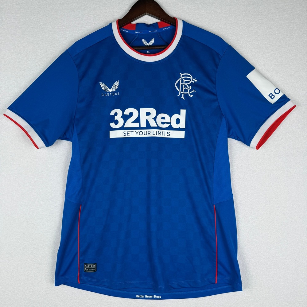 Glasgow Rangers Castore Soccer Jersey Mens XL 22-23 Forsyth #6 Football Futboll
